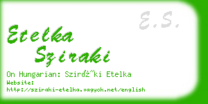 etelka sziraki business card